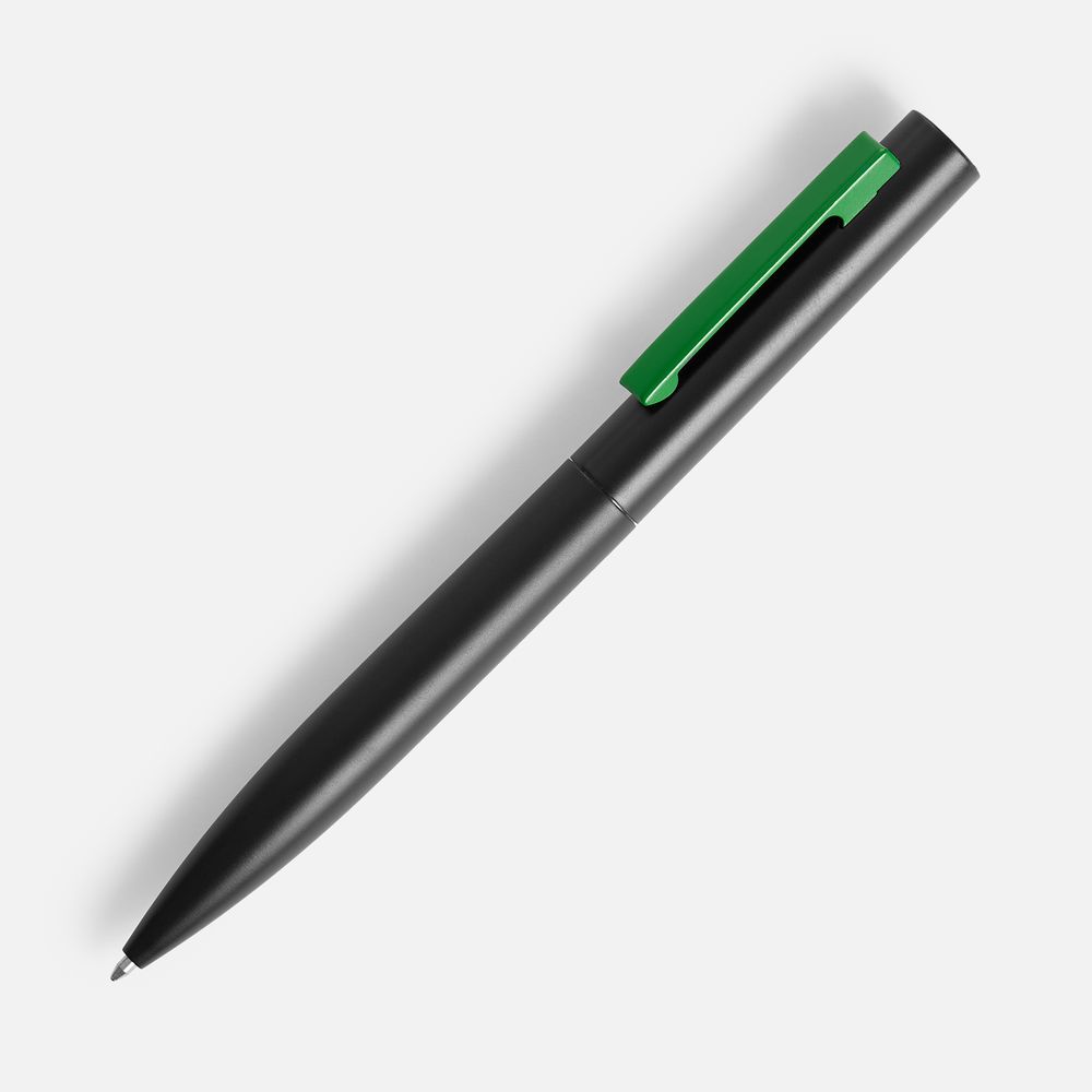 Ручка шариковая Inkolor, черная с зеленым-1