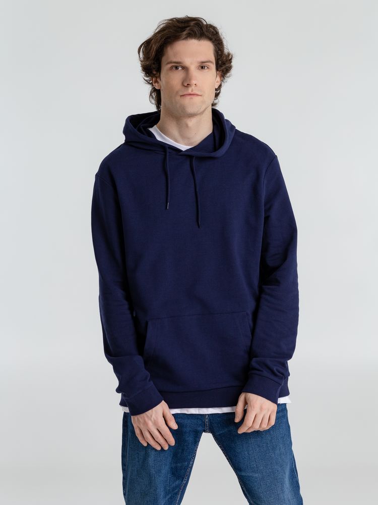 Толстовка с капюшоном унисекс Hoodie, темно-синяя-8