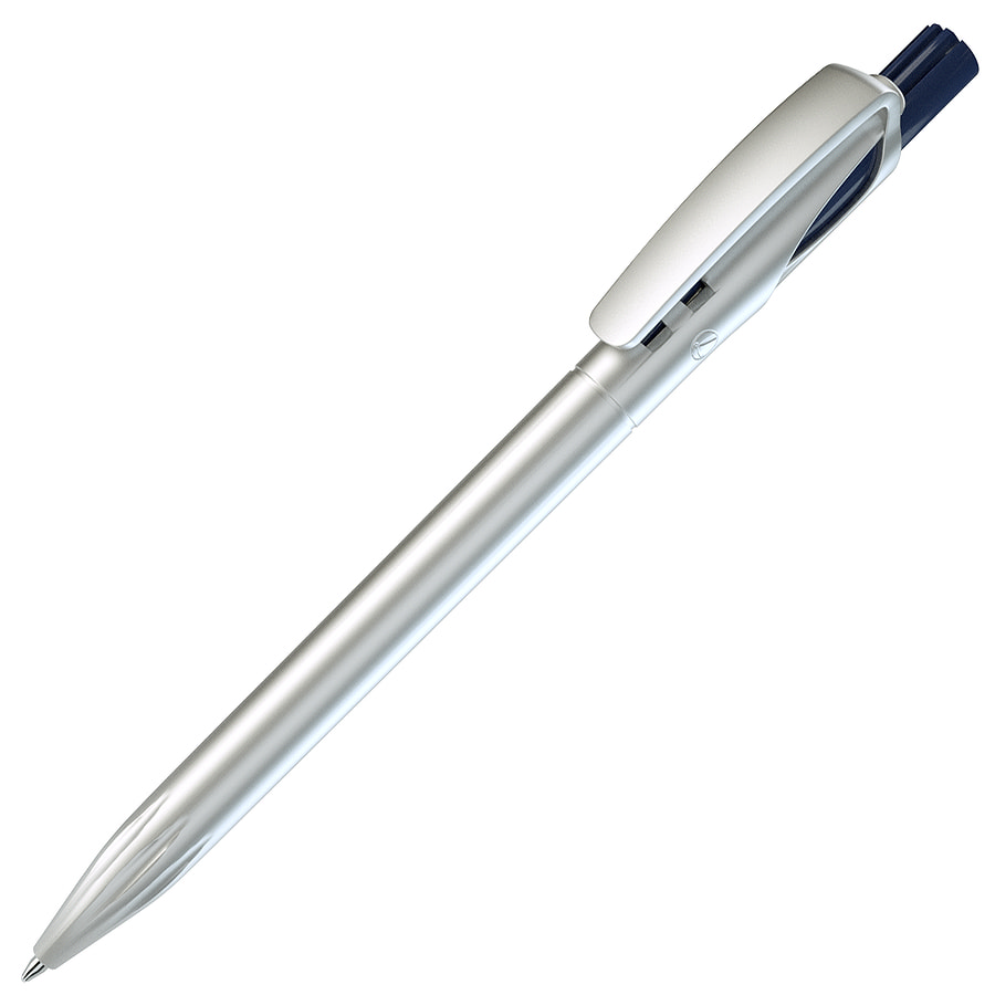 TWIN SILVER, ручка шариковая, синий, серебристый-0