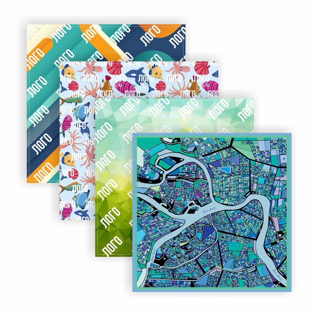 Платок с печатью на заказ ColorSharm, S-0