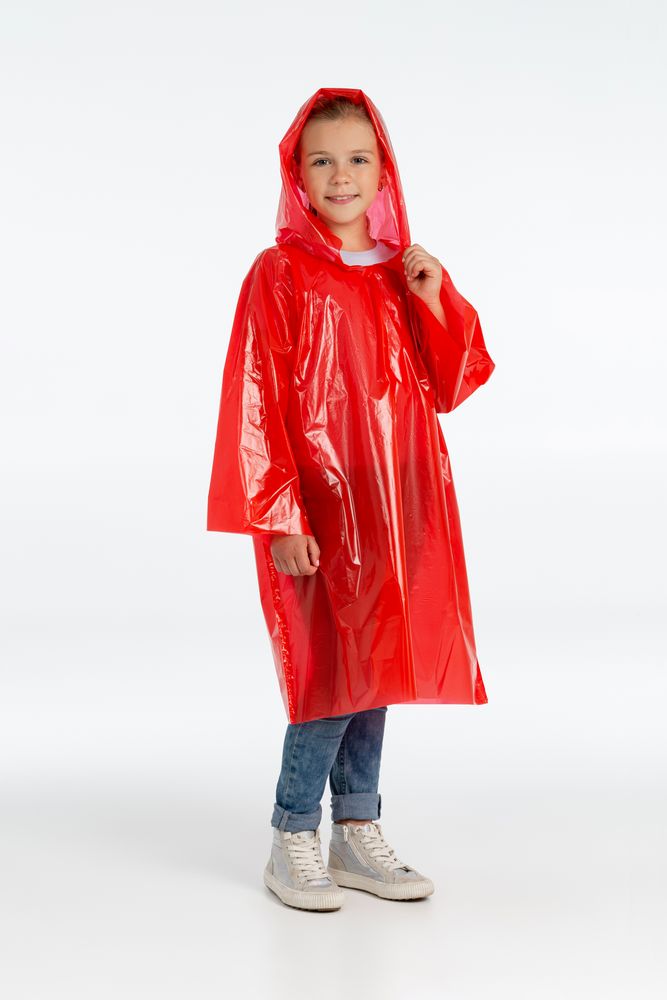 Дождевик-плащ детский BrightWay Kids, красный-3