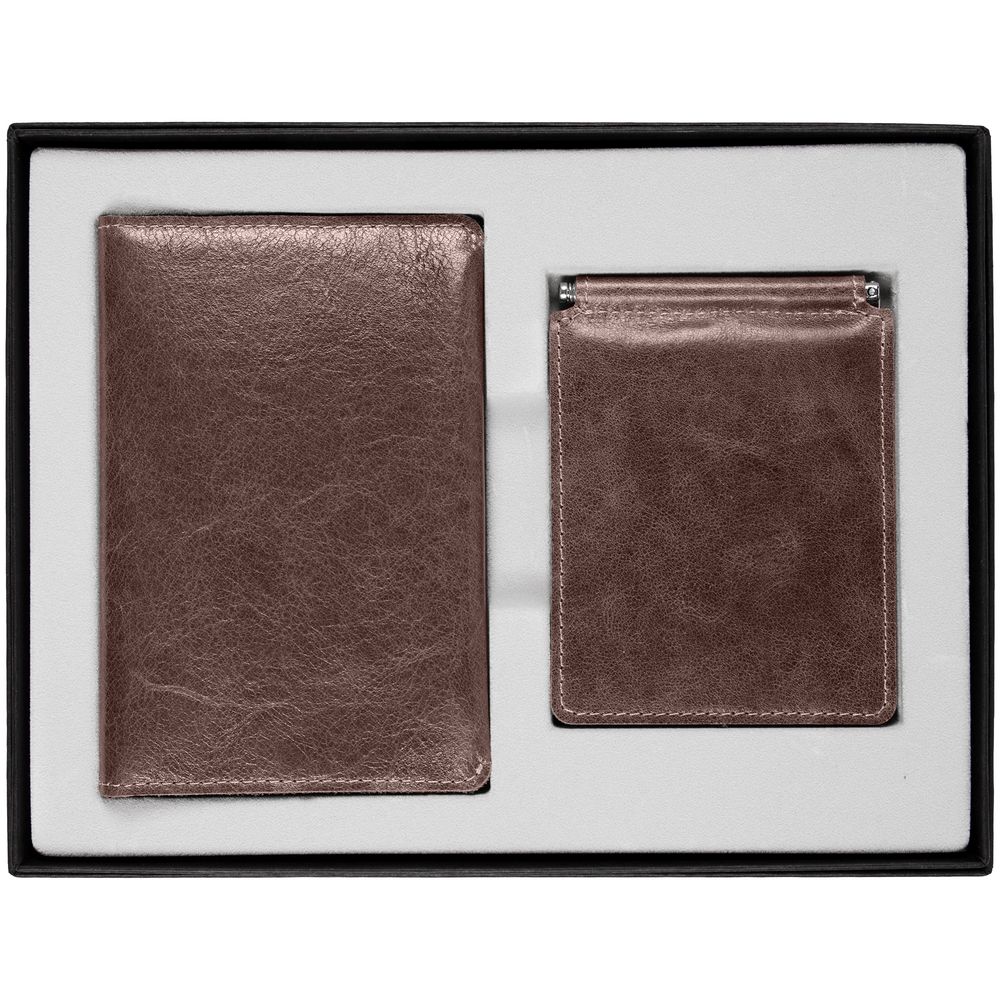 Набор Apache Billfold, темно-коричневый-2