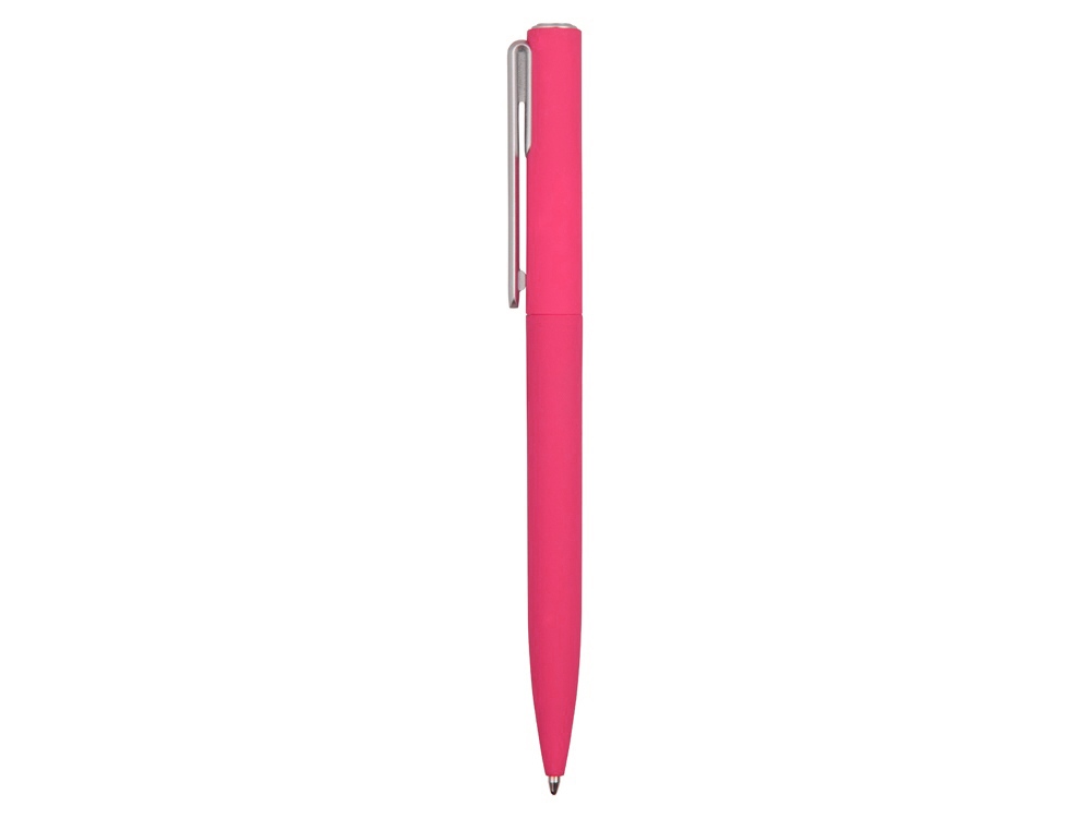 Ручка шариковая пластиковая Bon с покрытием soft touch, розовый-2