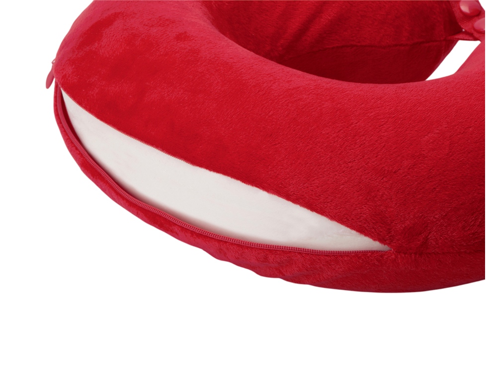 Подушка Basic из микрофибры с эффектом памяти U-shape, красный NEW-3