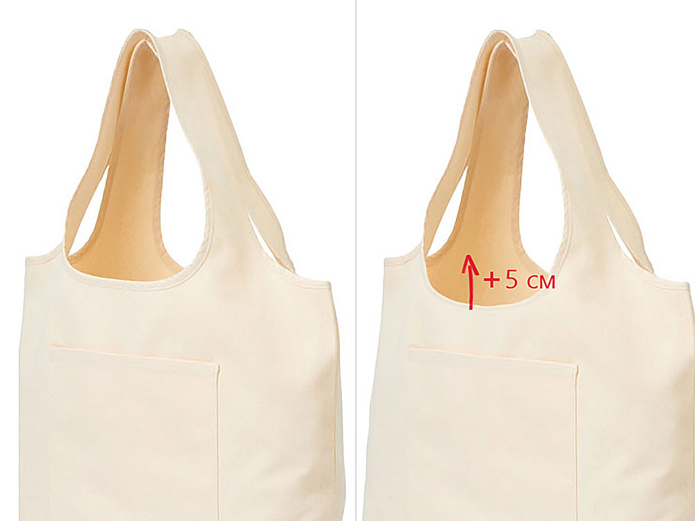 Сумка-шоппер Vest  long из хлопка 340 г/м2, натуральный-1
