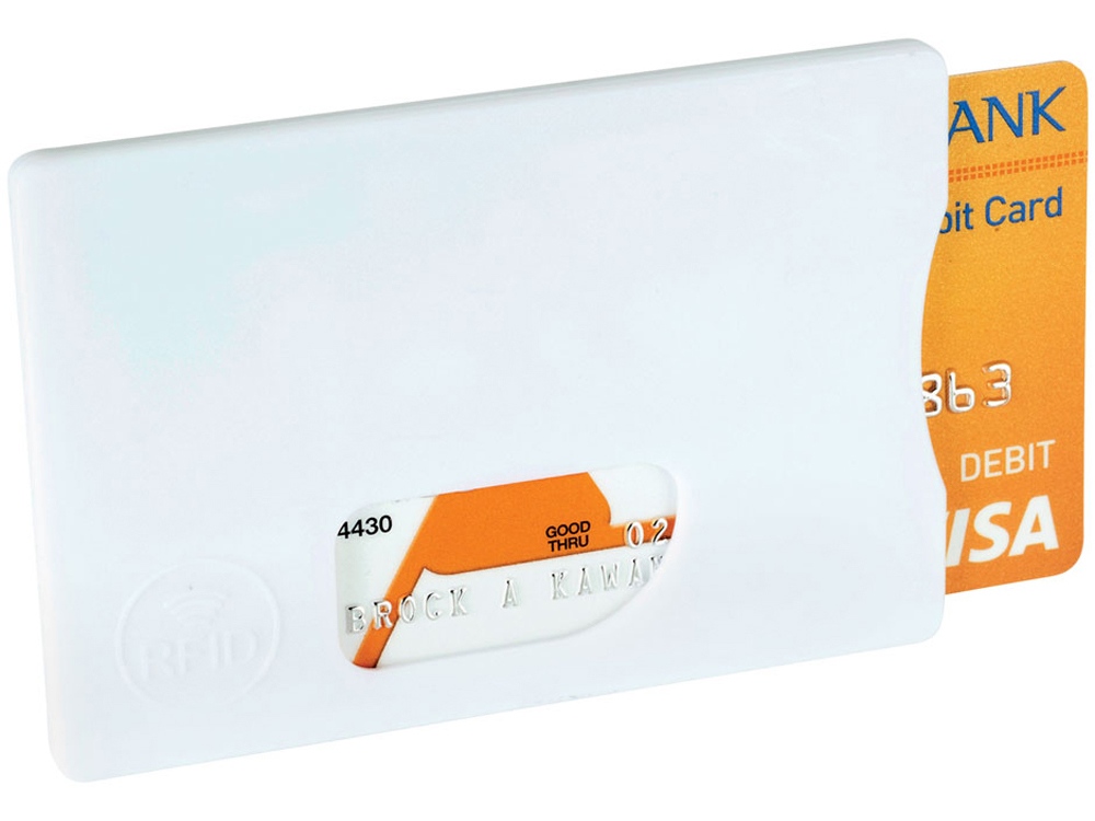 Защитный RFID чехол для кредитной карты, белый-0