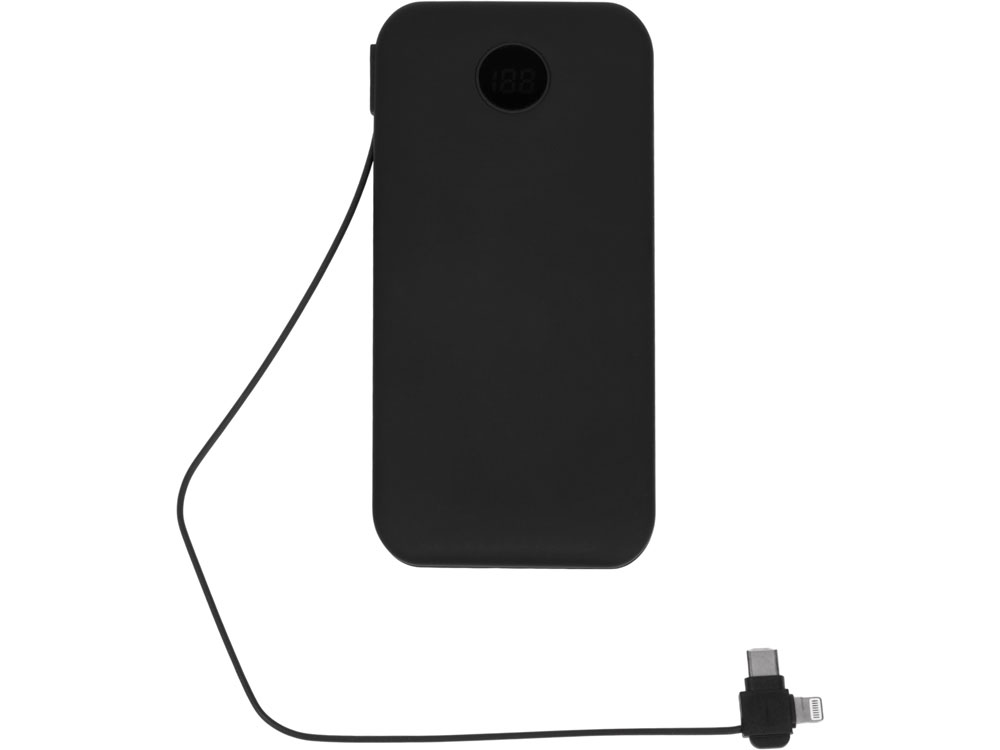 Внешний беспроводной аккумулятор с подсветкой лого Astro, 10000 mAh, черный-3