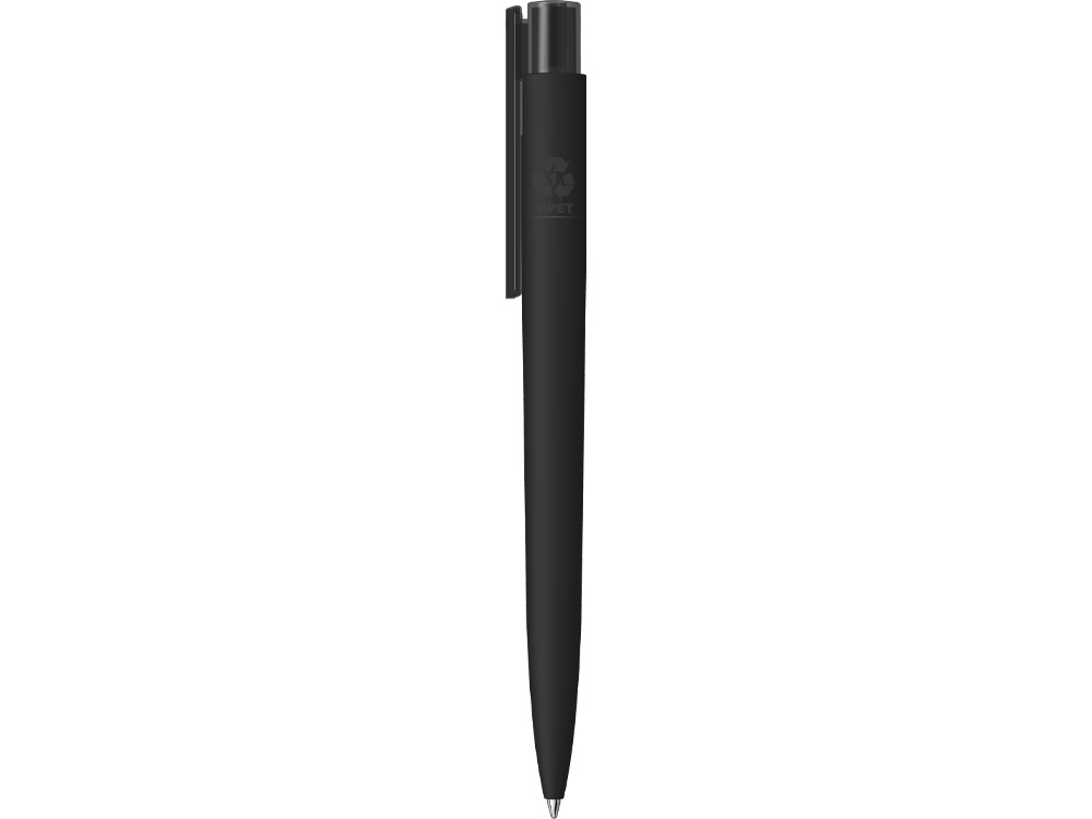 Шариковая ручка RECYCLED PET PEN PRO K transparent GUM soft-touch, черный-1