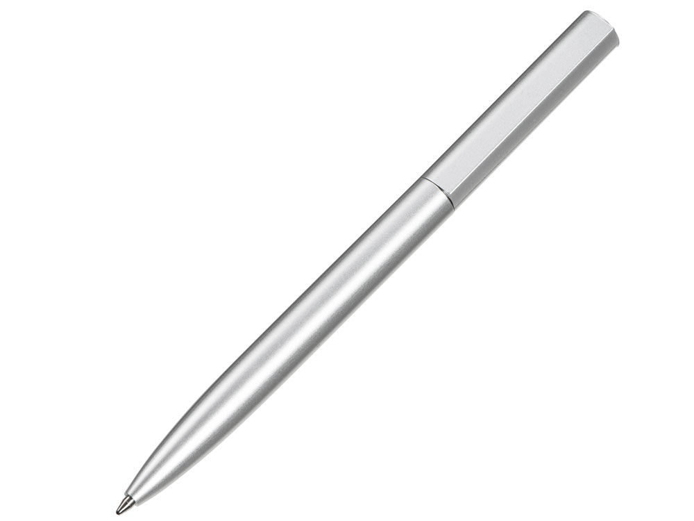 Шариковая металлическая ручка Minimalist, серебристая-0