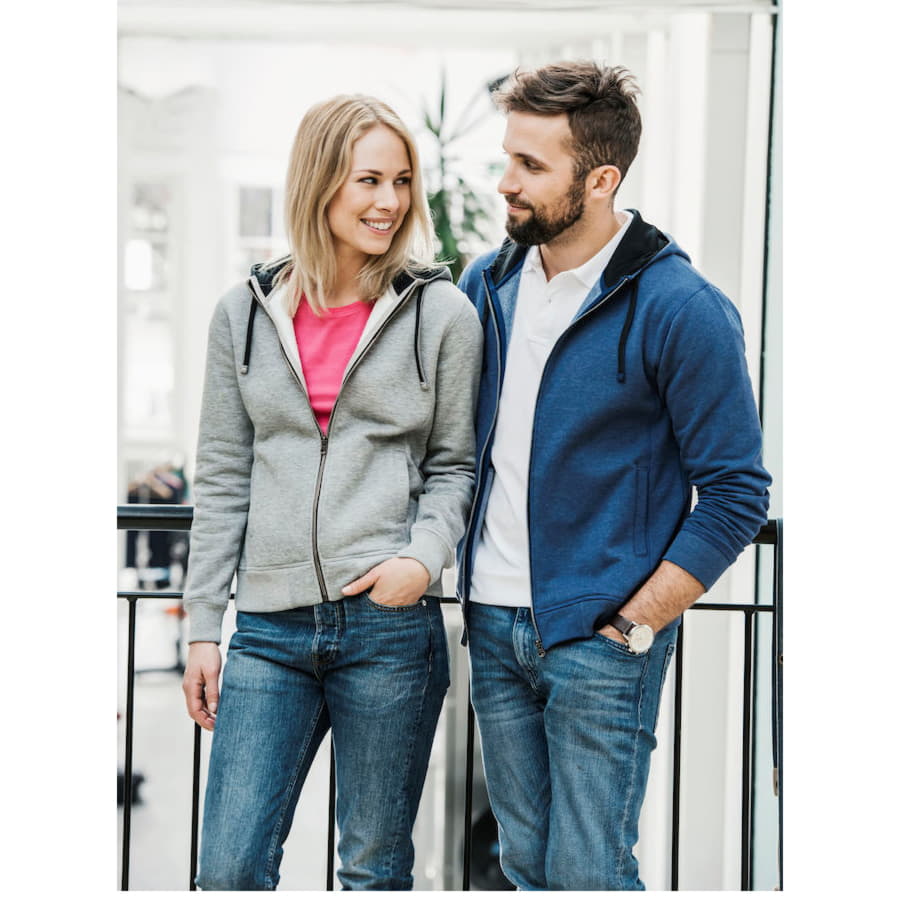 Толстовка мужская CLASSIC HOODY FULL ZIP 300, серый меланж-3