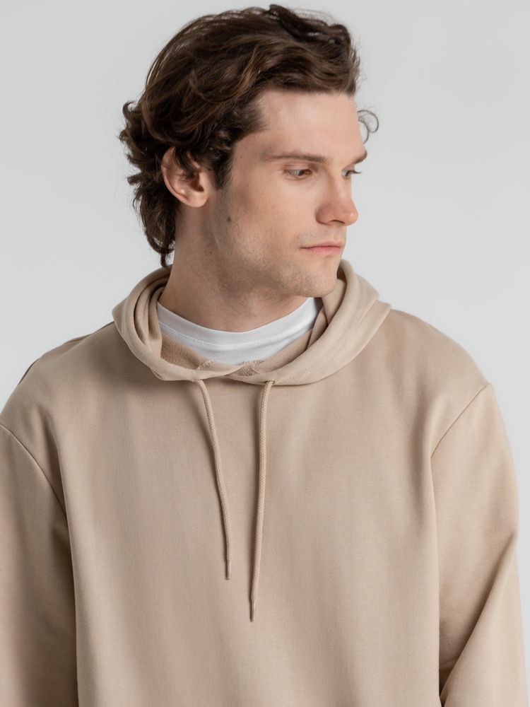 Толстовка с капюшоном унисекс Hoodie, бежевая-6