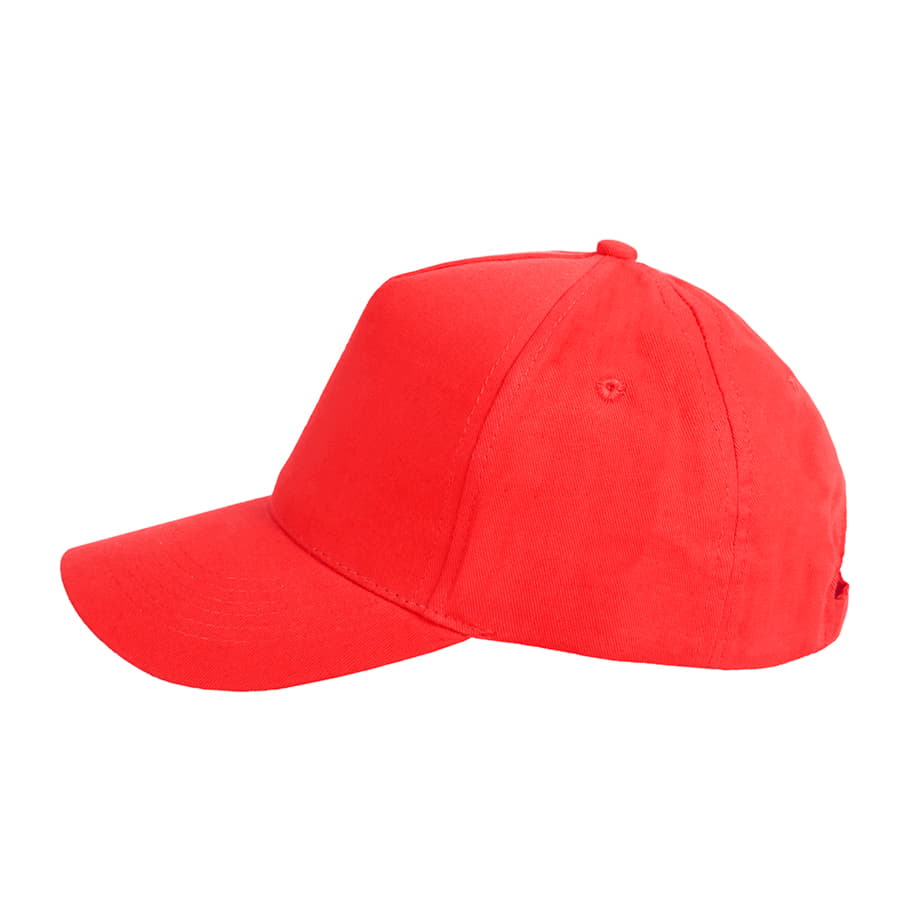 Бейсболка STANDARD, 5 клиньев, металлическая застежка, ярко-красный-3