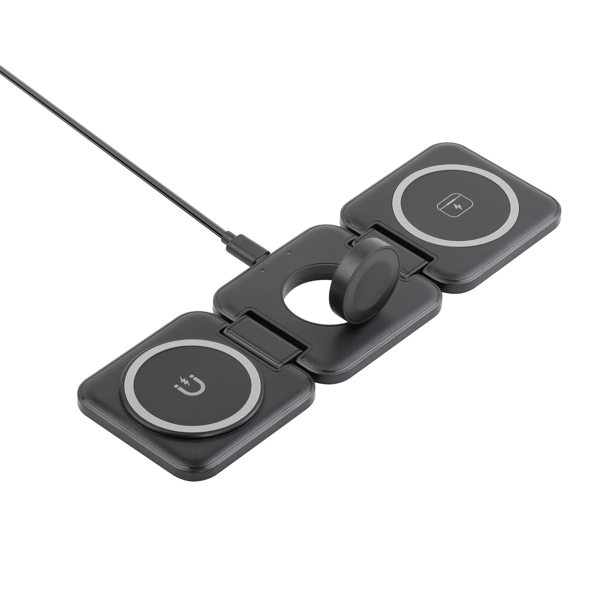 Складная беспроводная (15W) зарядная станция "Flip" с MagSafe-2