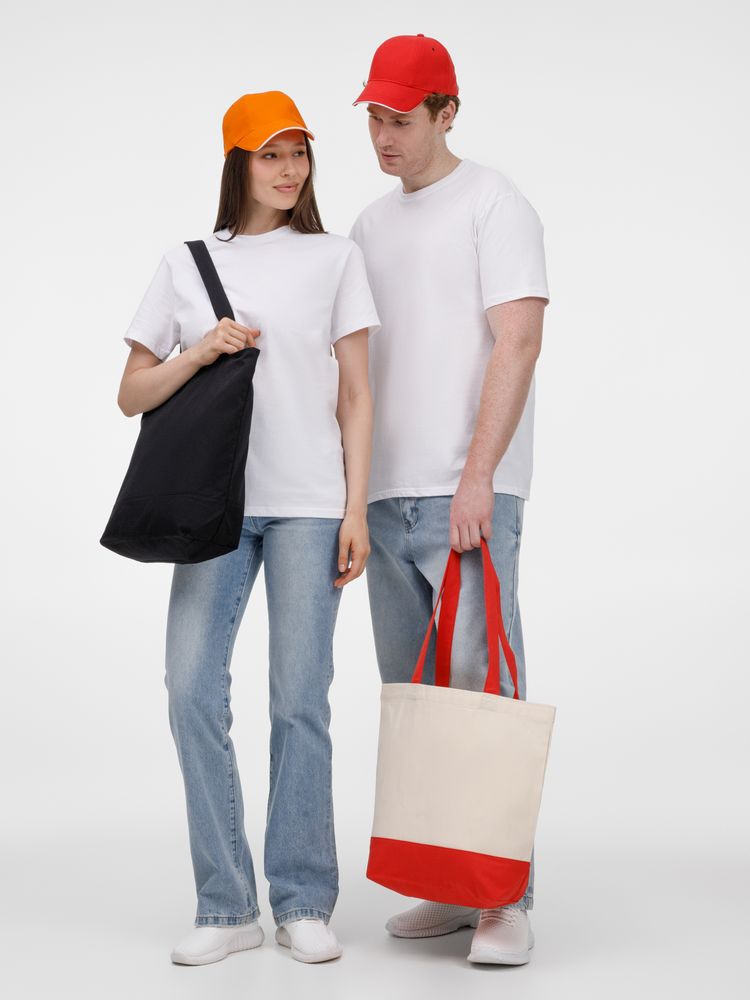 Холщовая сумка Shopaholic, красная-2