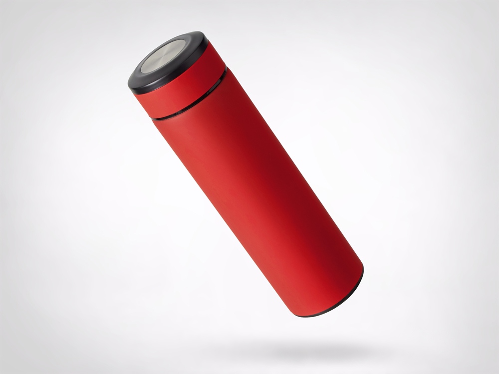 Вакуумный термос Vacuum Flask C1, soft touch, 420мл, красный-5