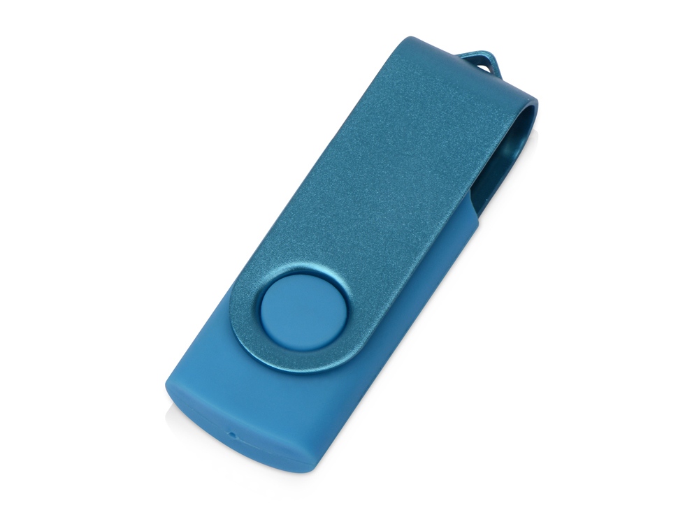 Флеш-карта USB 2.0 8 Gb Квебек Solid, голубой-0
