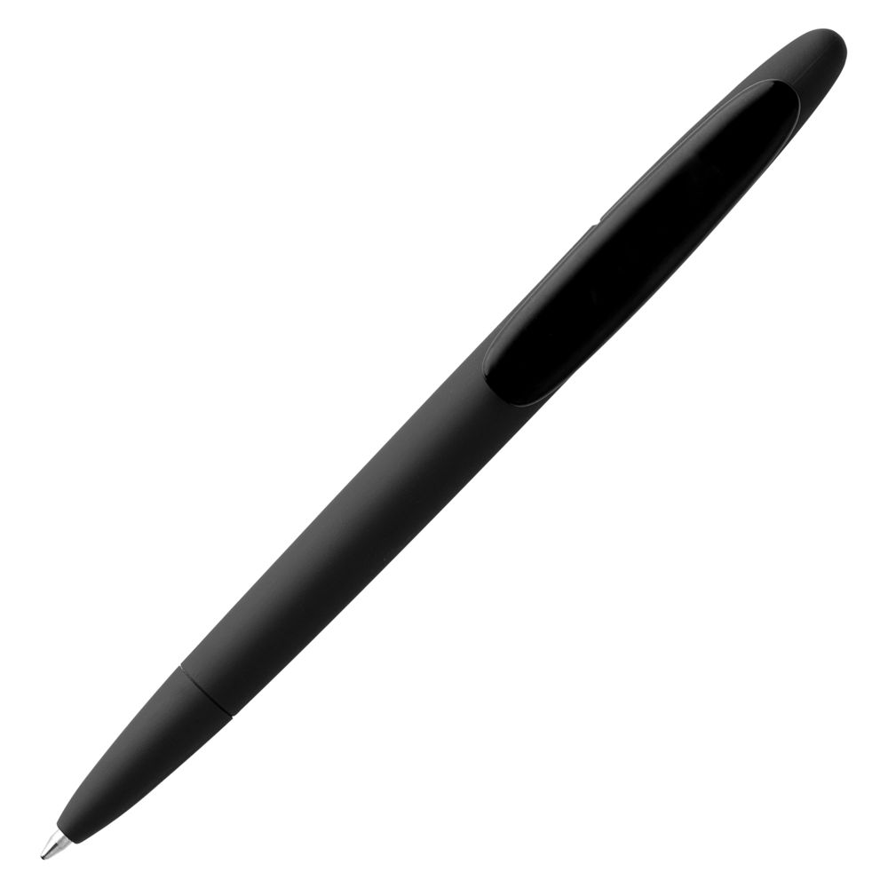 Ручка шариковая Prodir DS5 TRR-P Soft Touch, черная-4
