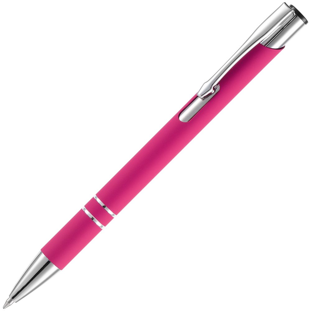 Ручка шариковая Keskus Soft Touch, розовая-1