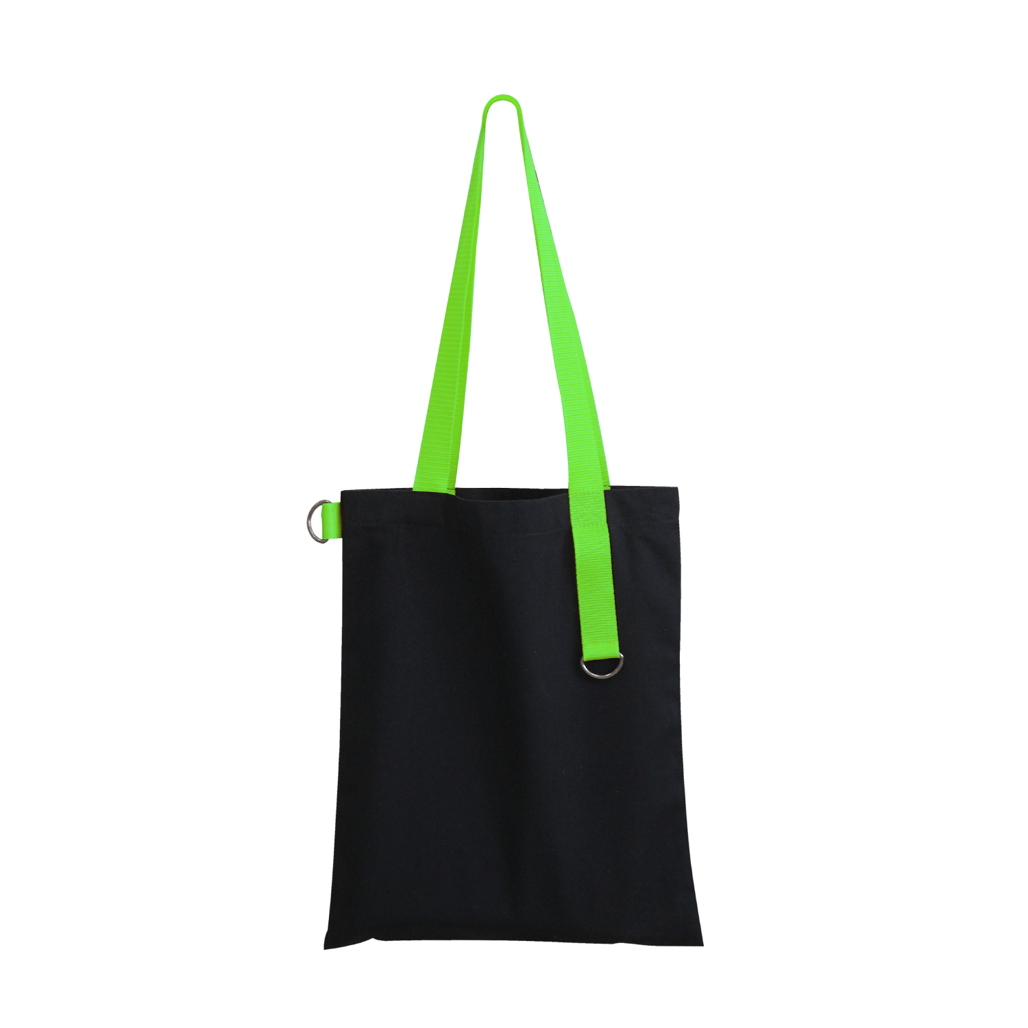 Шоппер Superbag black (чёрный с салатовым)-1