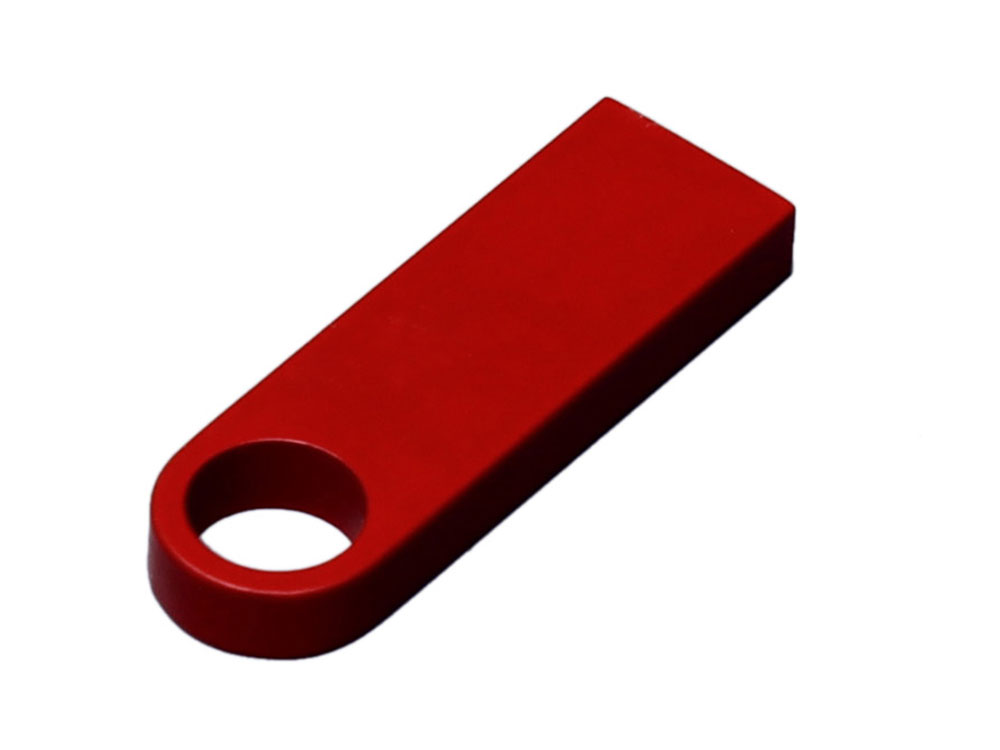 USB 2.0-флешка на 32 Гб с мини чипом и круглым отверстием, красный-1