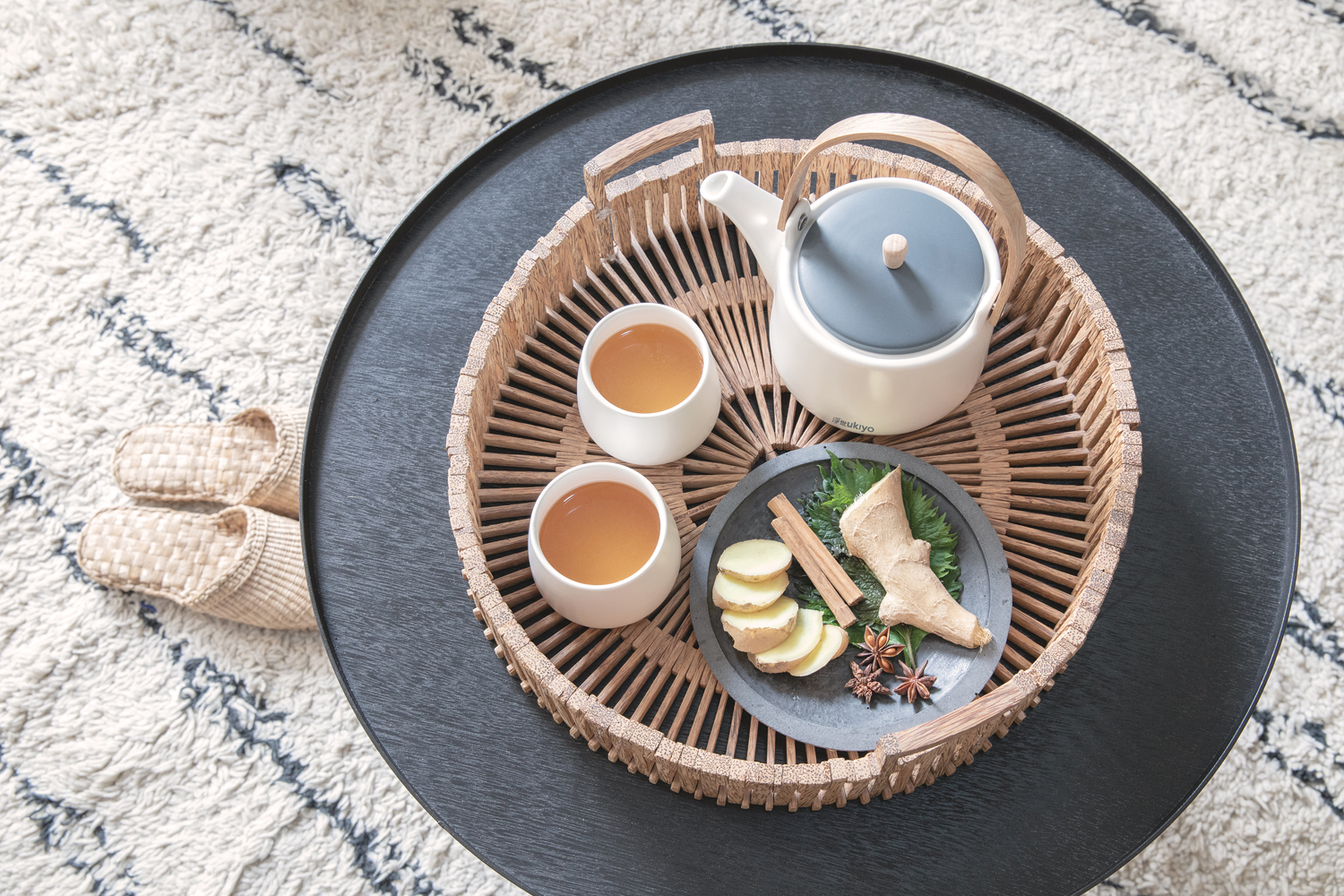 Набор керамический чайник Ukiyo с чашками-4