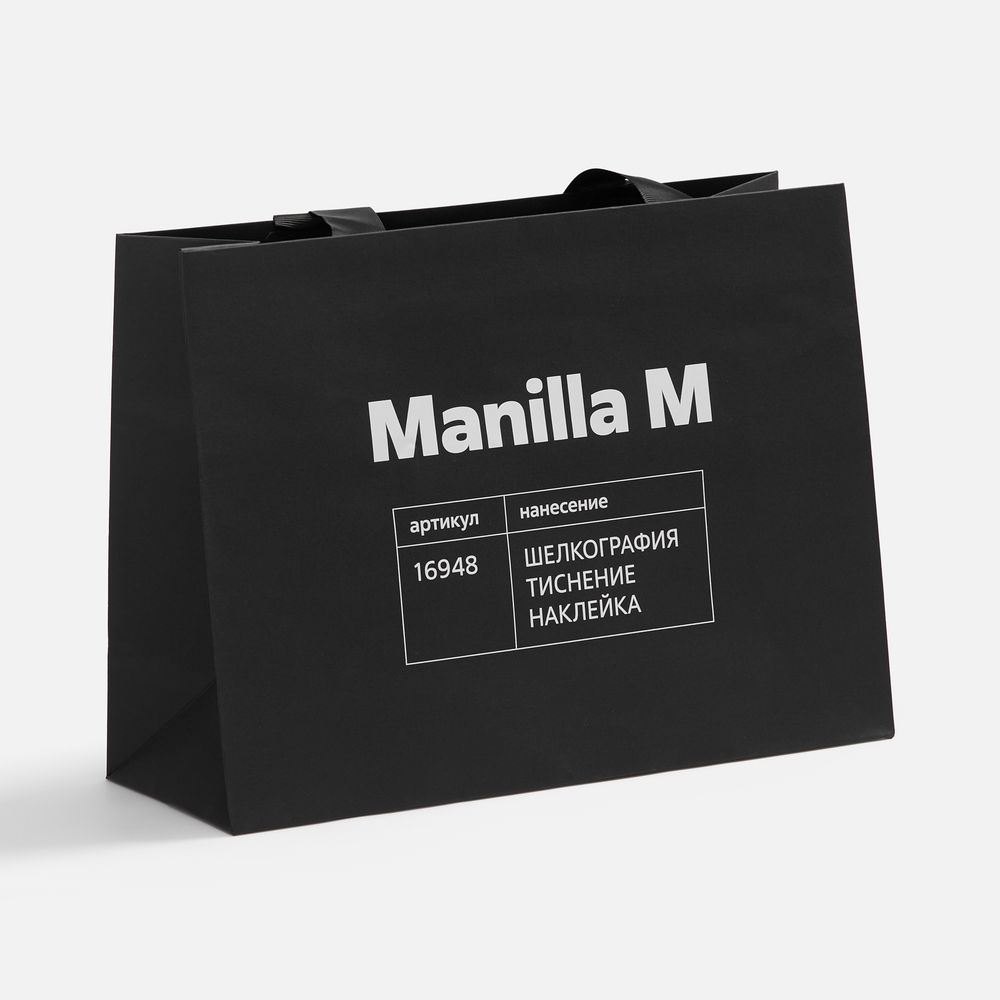 Пакет бумажный Manilla M, черный-5