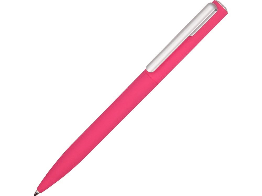Ручка шариковая пластиковая Bon с покрытием soft touch, розовый-0