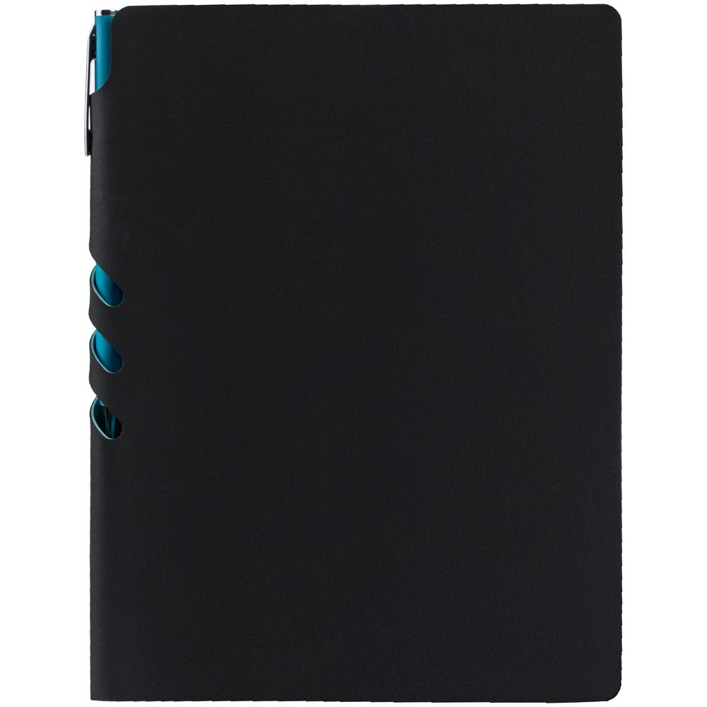 Ежедневник Flexpen Black, недатированный, черный с бирюзовым-2