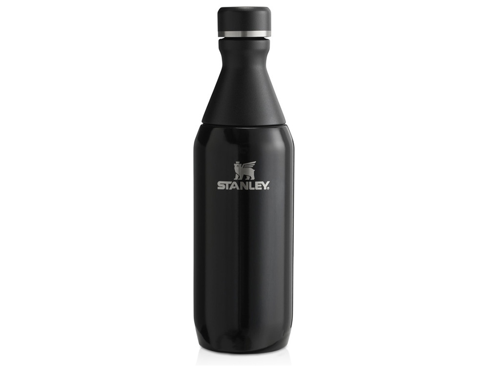Бутылка для воды Stanley All Day Slim объемом 350 мл - черный глянцевый-0
