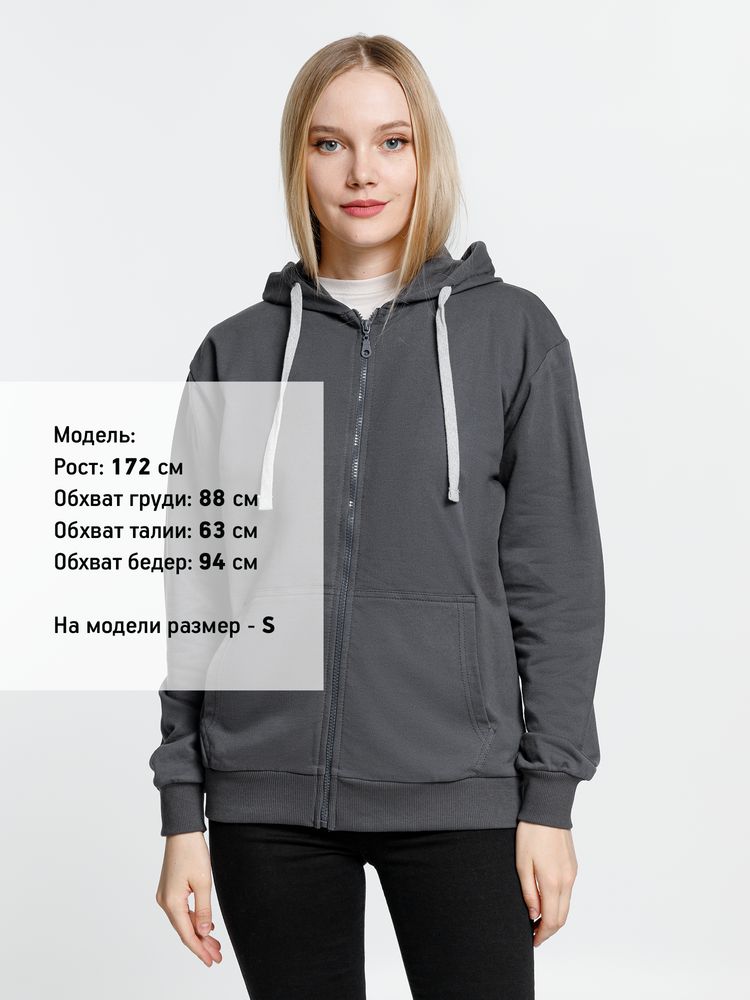 Толстовка на молнии с капюшоном Siverga, темно-серая (графит)-3