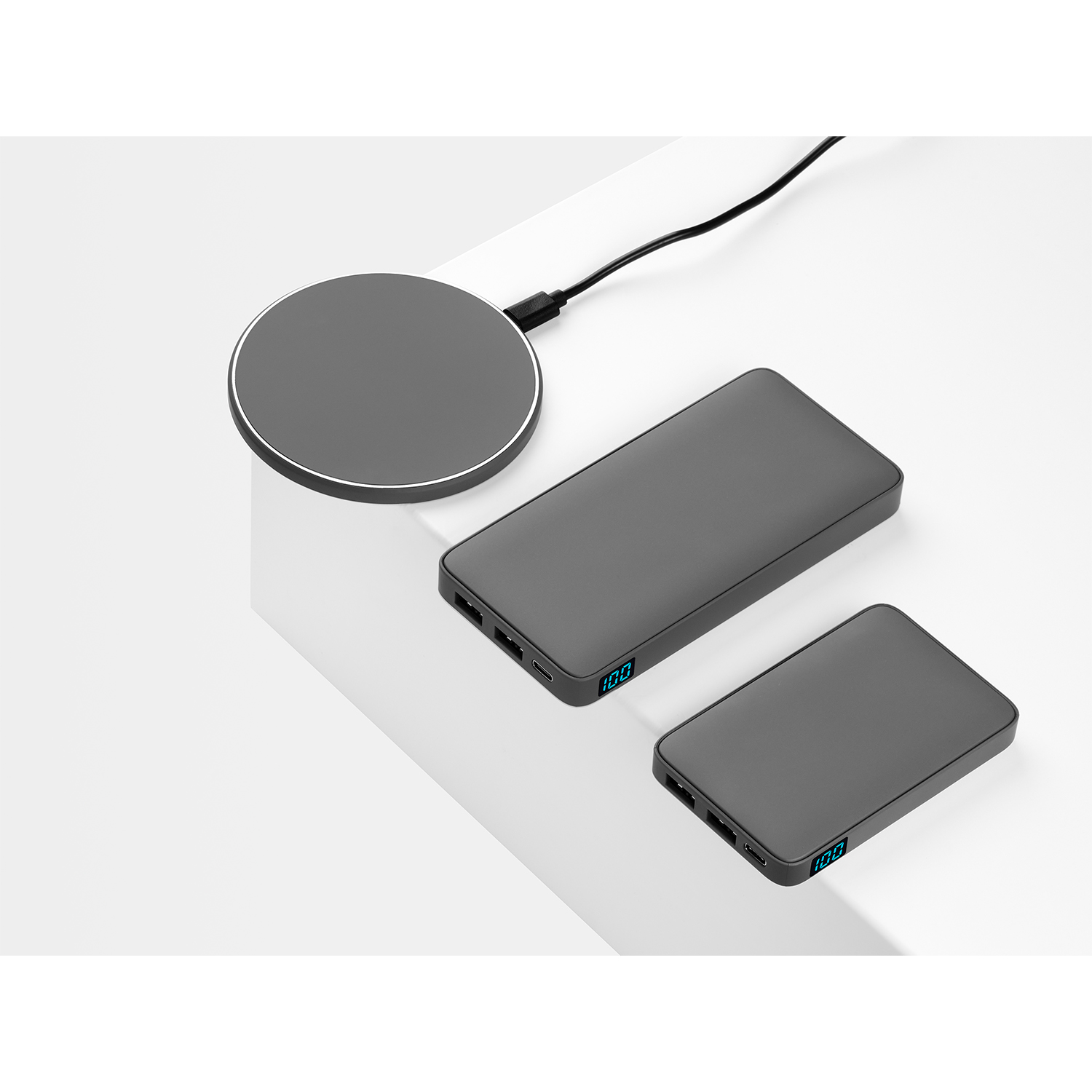 Внешний аккумулятор с подсветкой Анкор Плюс PD (Ancor PD Plus) 10000 mAh, серый-9