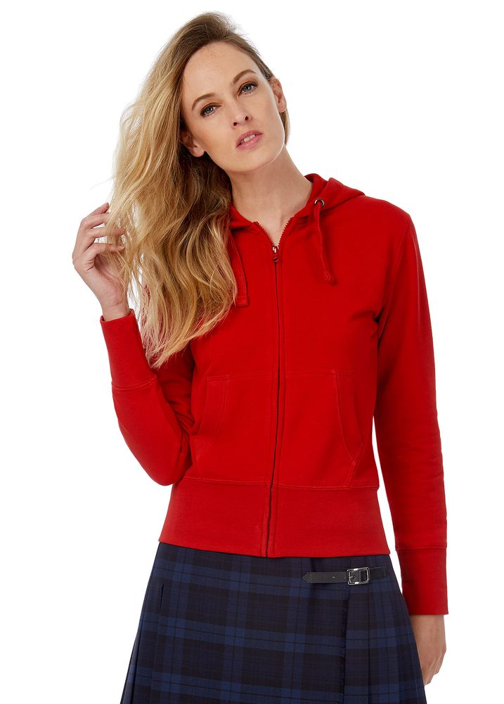 Толстовка женская Hooded Full Zip белая-5