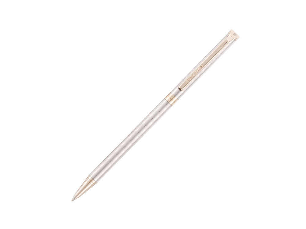 Ручка шариковая Pierre Cardin SLIM. Цвет - серебристый. Упаковка Е-0