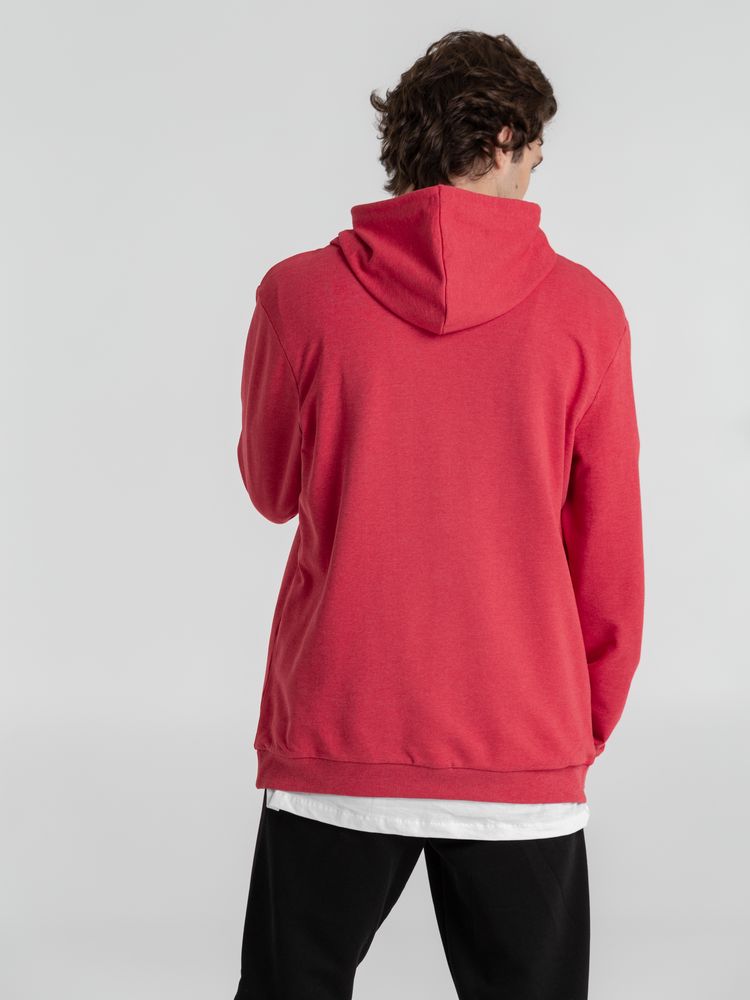 Толстовка с капюшоном унисекс Hoodie, красный меланж-5