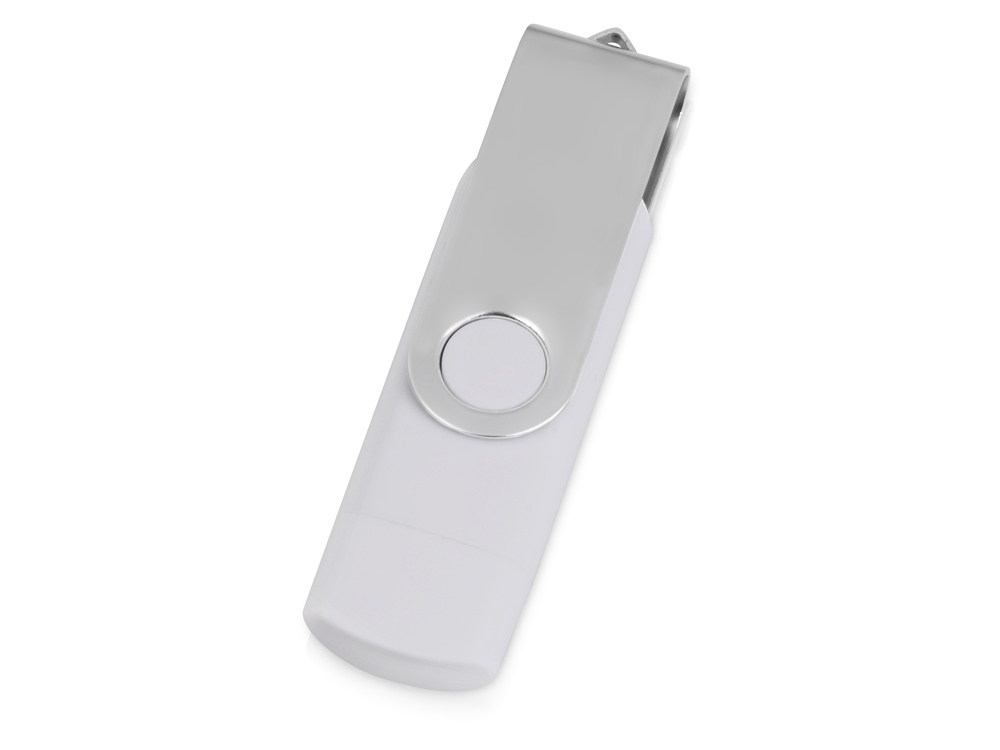 USB/micro USB-флешка 2.0 на 16 Гб Квебек OTG, белый-2