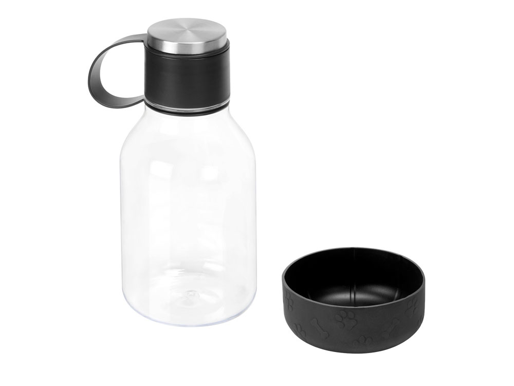 Бутылка для воды 2-в-1 Dog Bowl Bottle со съемной миской для питомцев, 1500 мл, черный-3