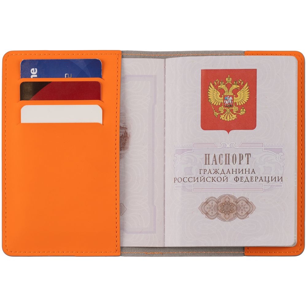 Обложка для паспорта Shall Simple, оранжевый-2