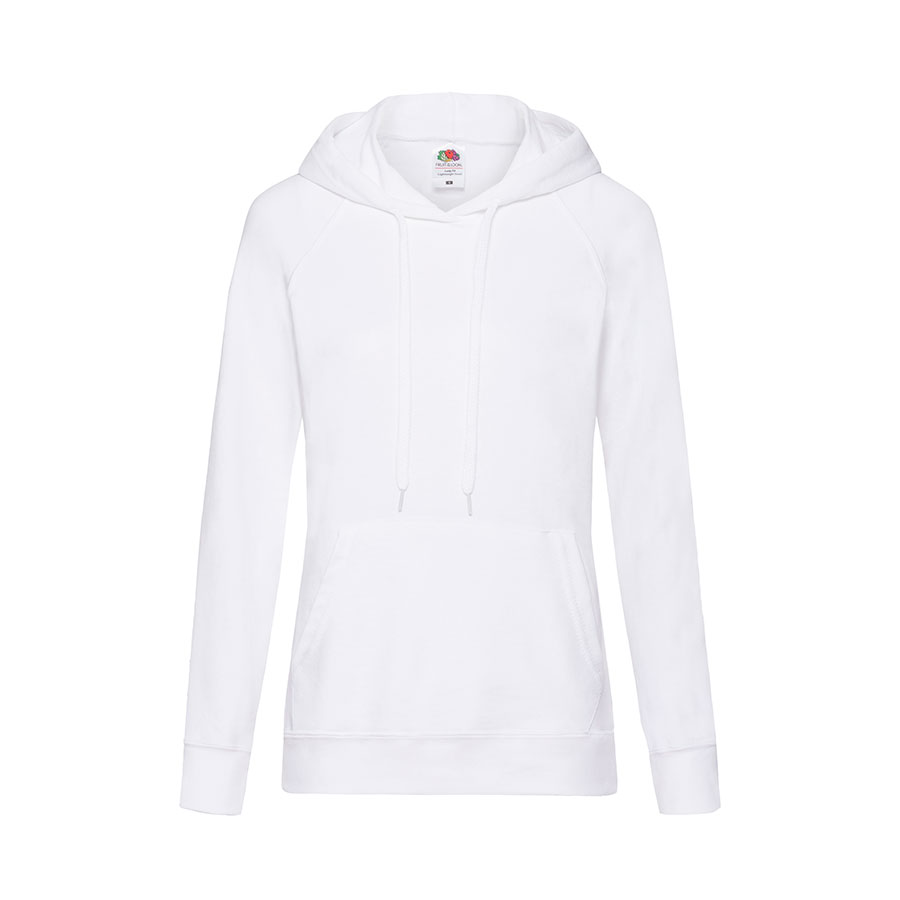 Толстовка женская без начеса LIGHTWEIGH HOODED SWEAT 240, белый-0