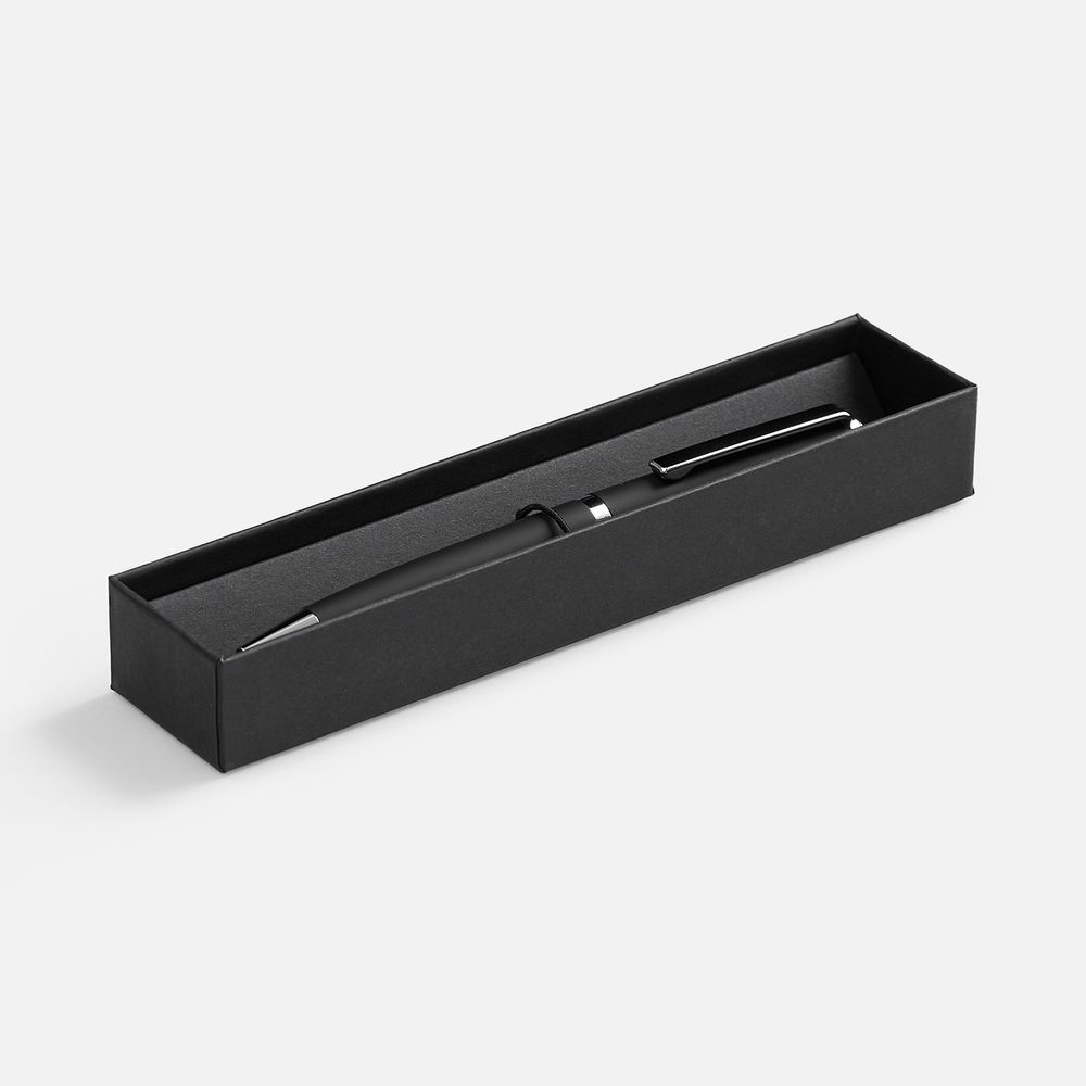 Ручка шариковая Inkish Chrome в футляре, черная-3