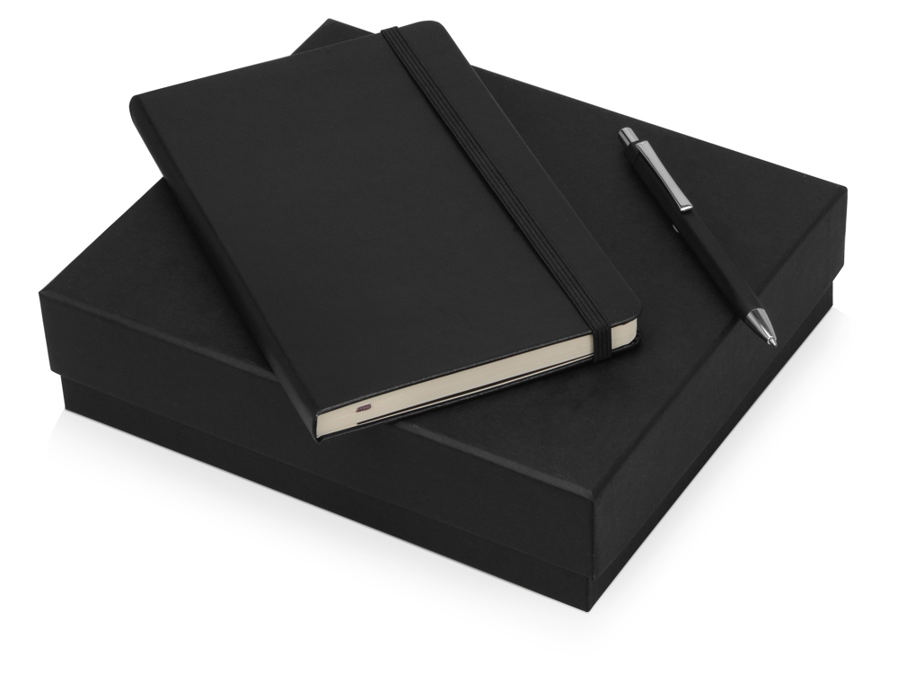 Подарочный набор Moleskine Hemingway с блокнотом А5 и ручкой, черный-0