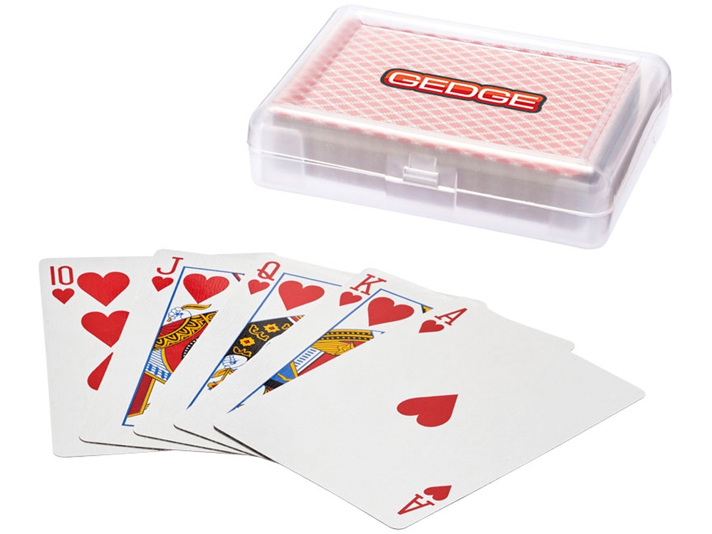 Карточная игра Reno в чехле, прозрачный/красный-3