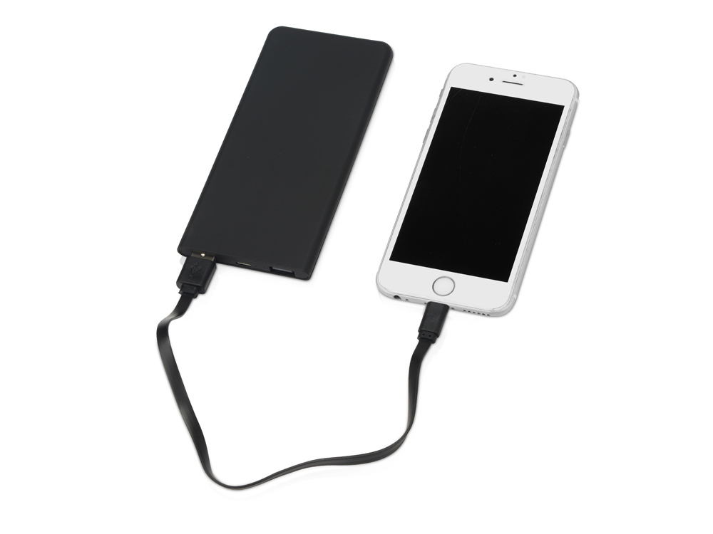 Портативное зарядное устройство с белой подсветкой логотипа Faros, soft-touch, 4000 mAh-1