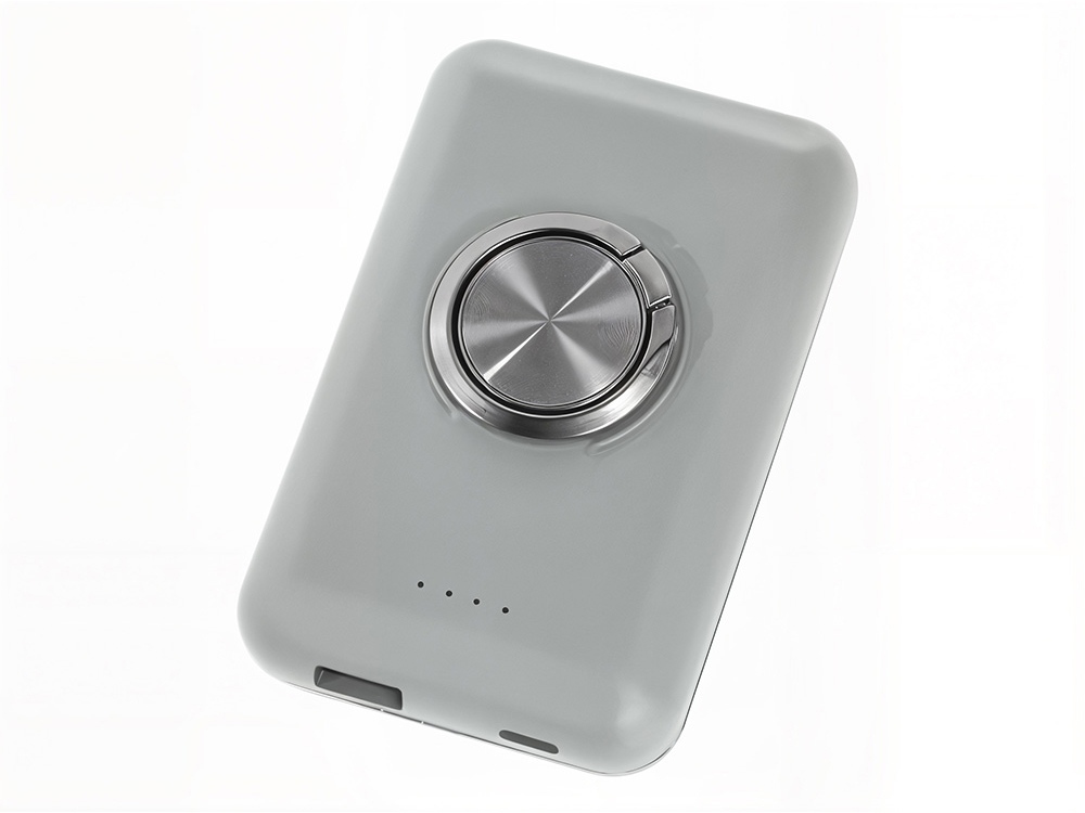 Магнитный беспроводной внешний аккумулятор MagnetIQ, 5000 mah, 10 W, серый Cool gray 7C-1