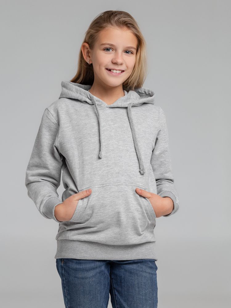 Толстовка с капюшоном детская Kirenga Kids, серый меланж-4