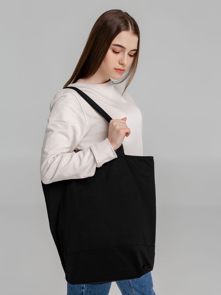 Сумка для покупок на молнии Shopaholic Zip, черная-4