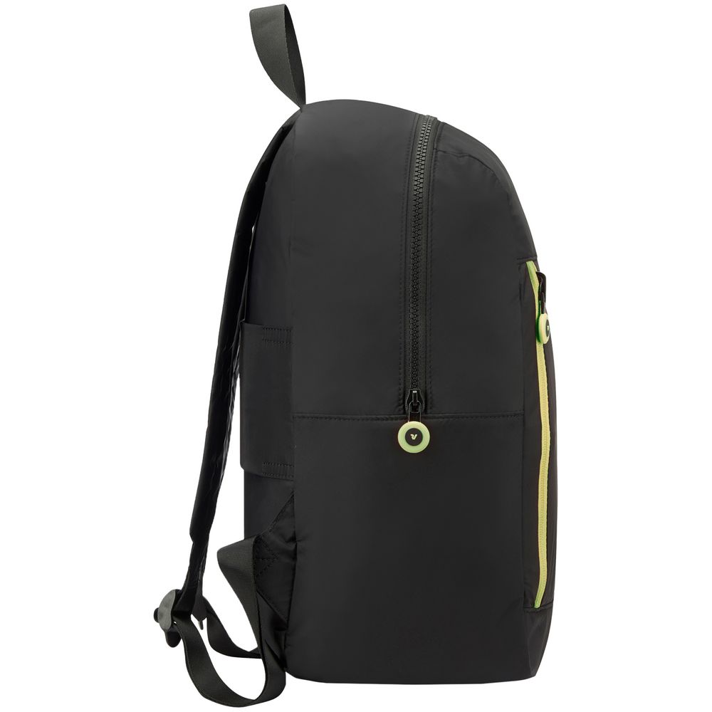 Складной рюкзак Compact Neon, черный с зеленым-3