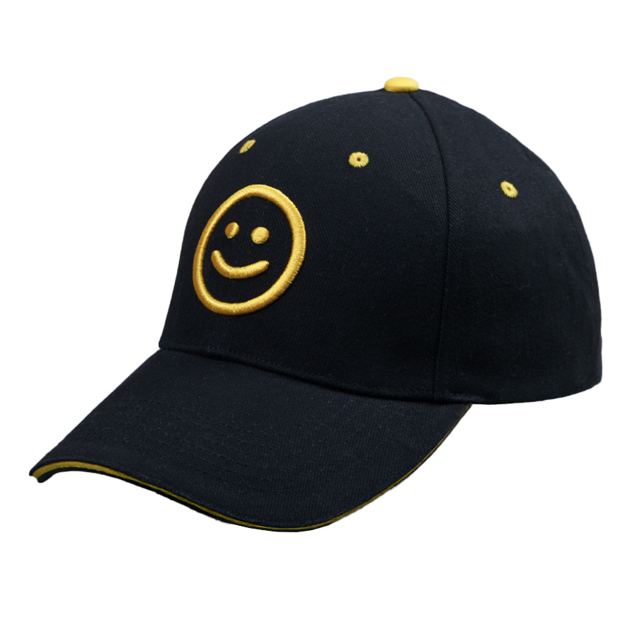 Образец бейсболка CUSTOM MERCH, 6 клиньев, металлическая застёжка с логотипом, черный-3