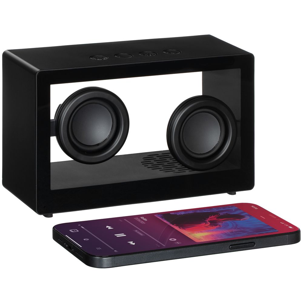 Bluetooth-колонка со светомузыкой Sensofonic, черная-0