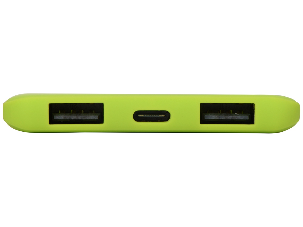 Портативное зарядное устройство Reserve с USB Type-C, 5000 mAh, зеленое яблоко-5