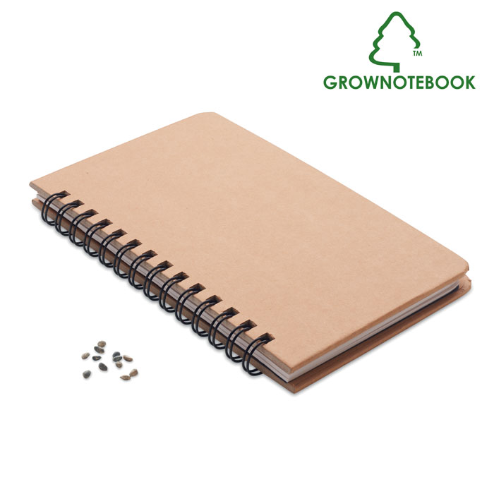 Pine tree notebook, бежевый-0